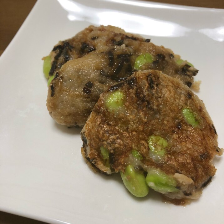 自然薯と枝豆のモチモチ焼き